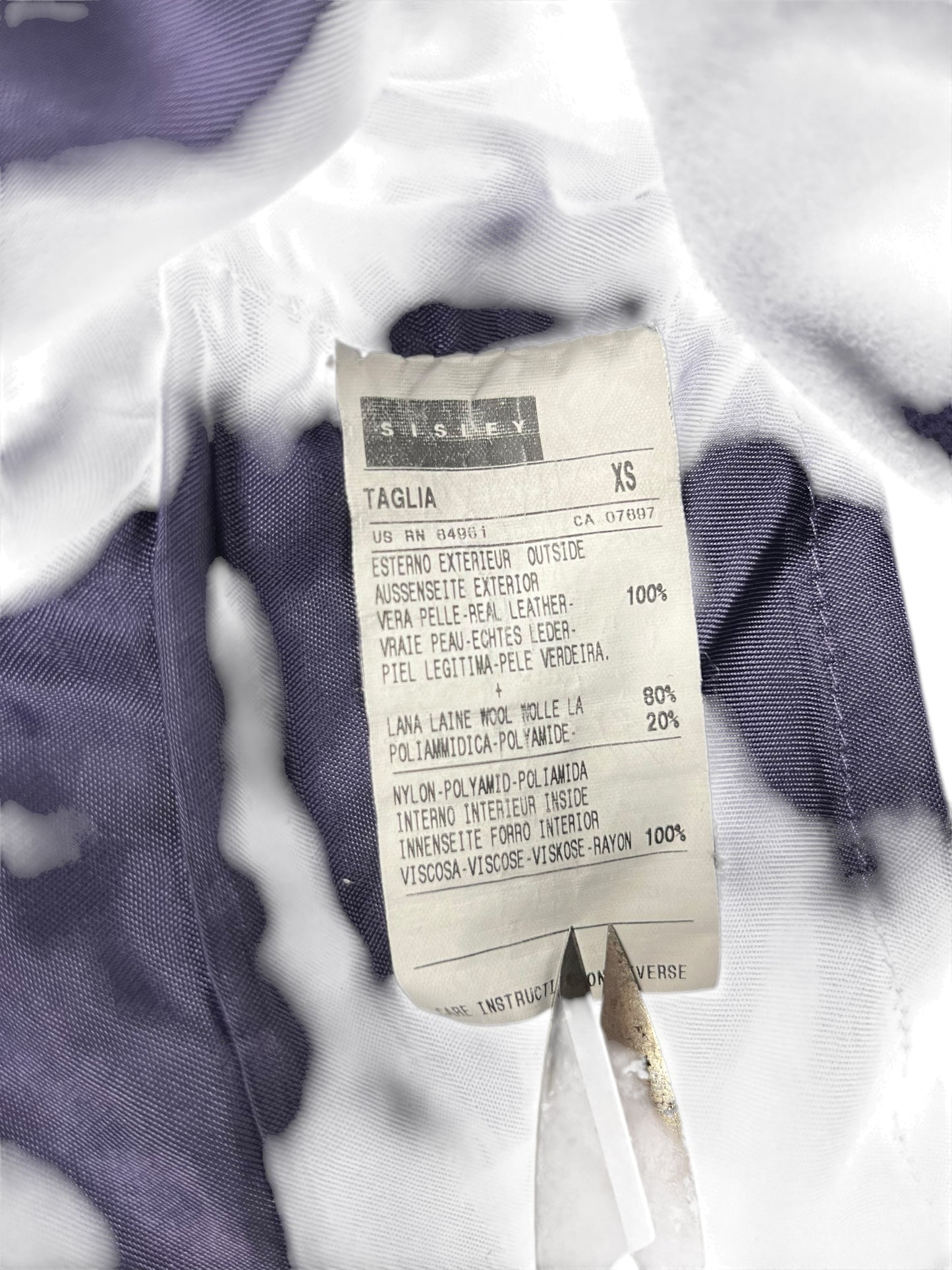 Sisley purple suede jacket Size XS