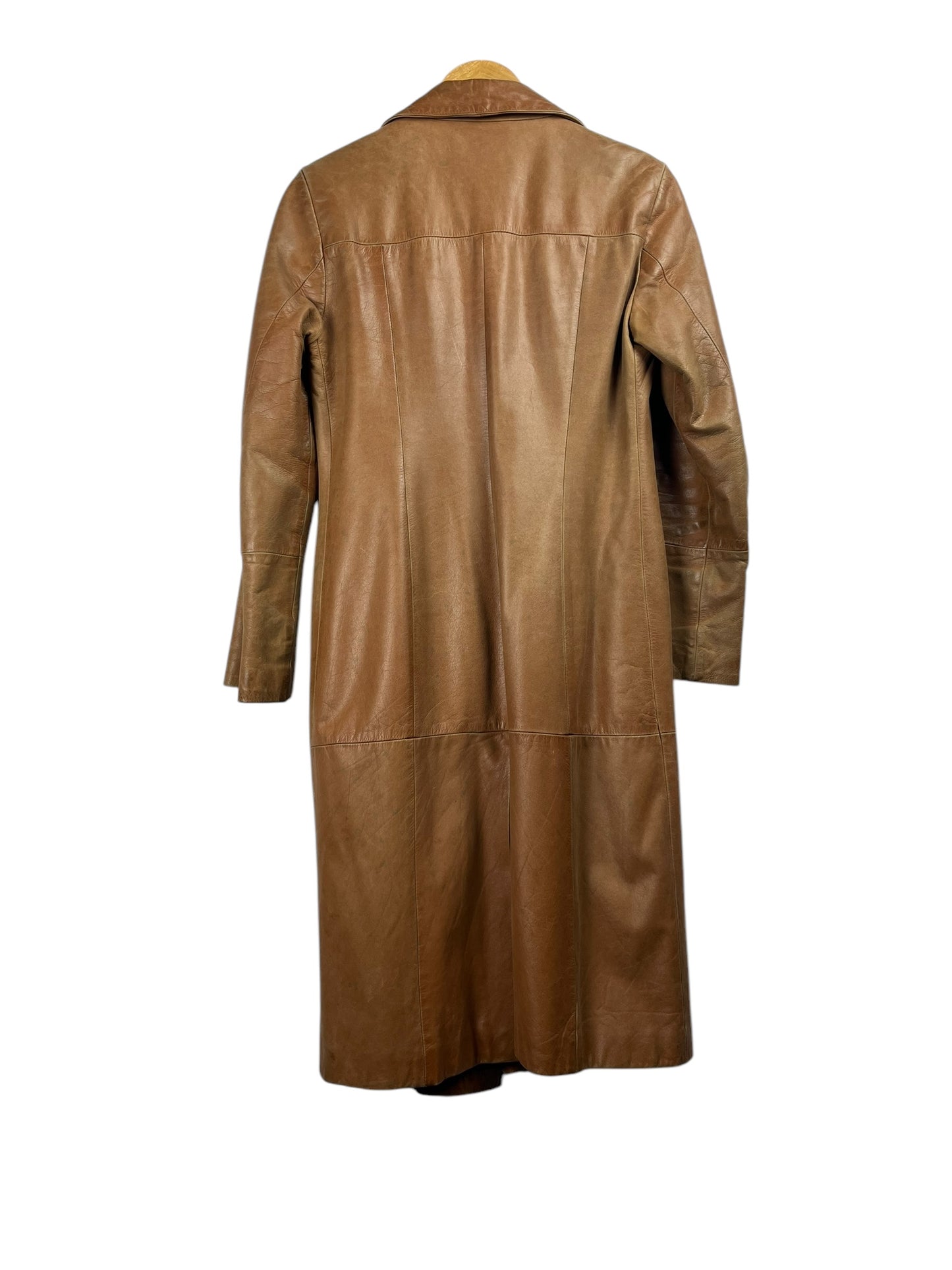 Sisley brown leather jacket UK10