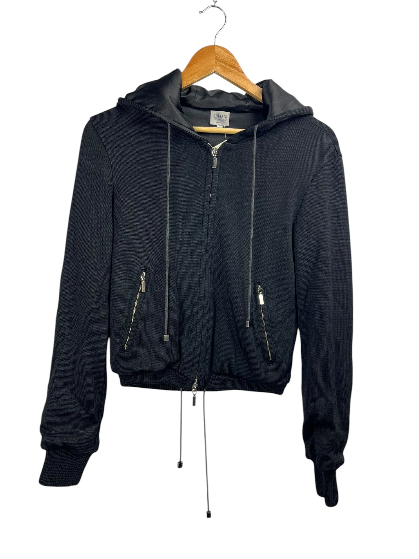 Armani black bomber jacket size S
