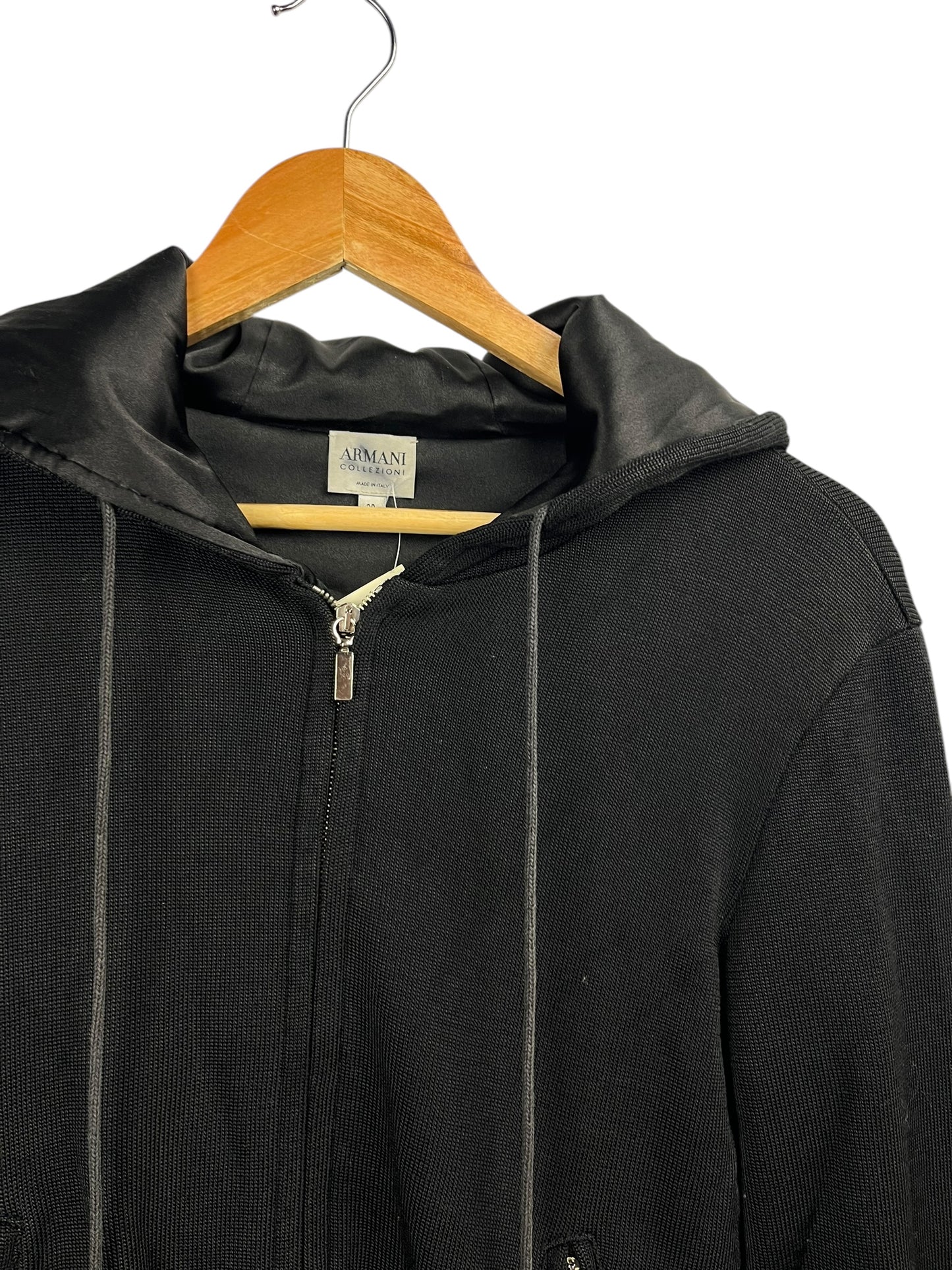 Armani black bomber jacket size S