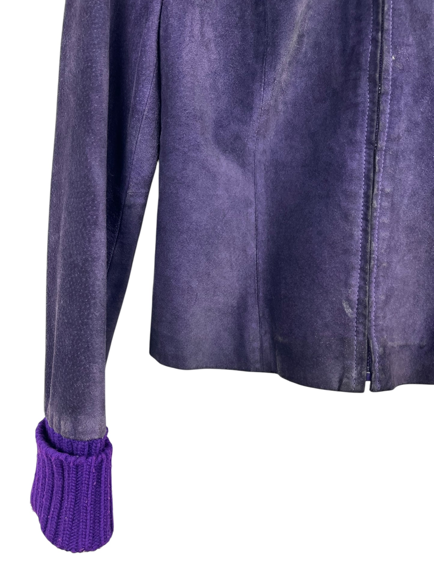 Sisley purple suede jacket Size XS