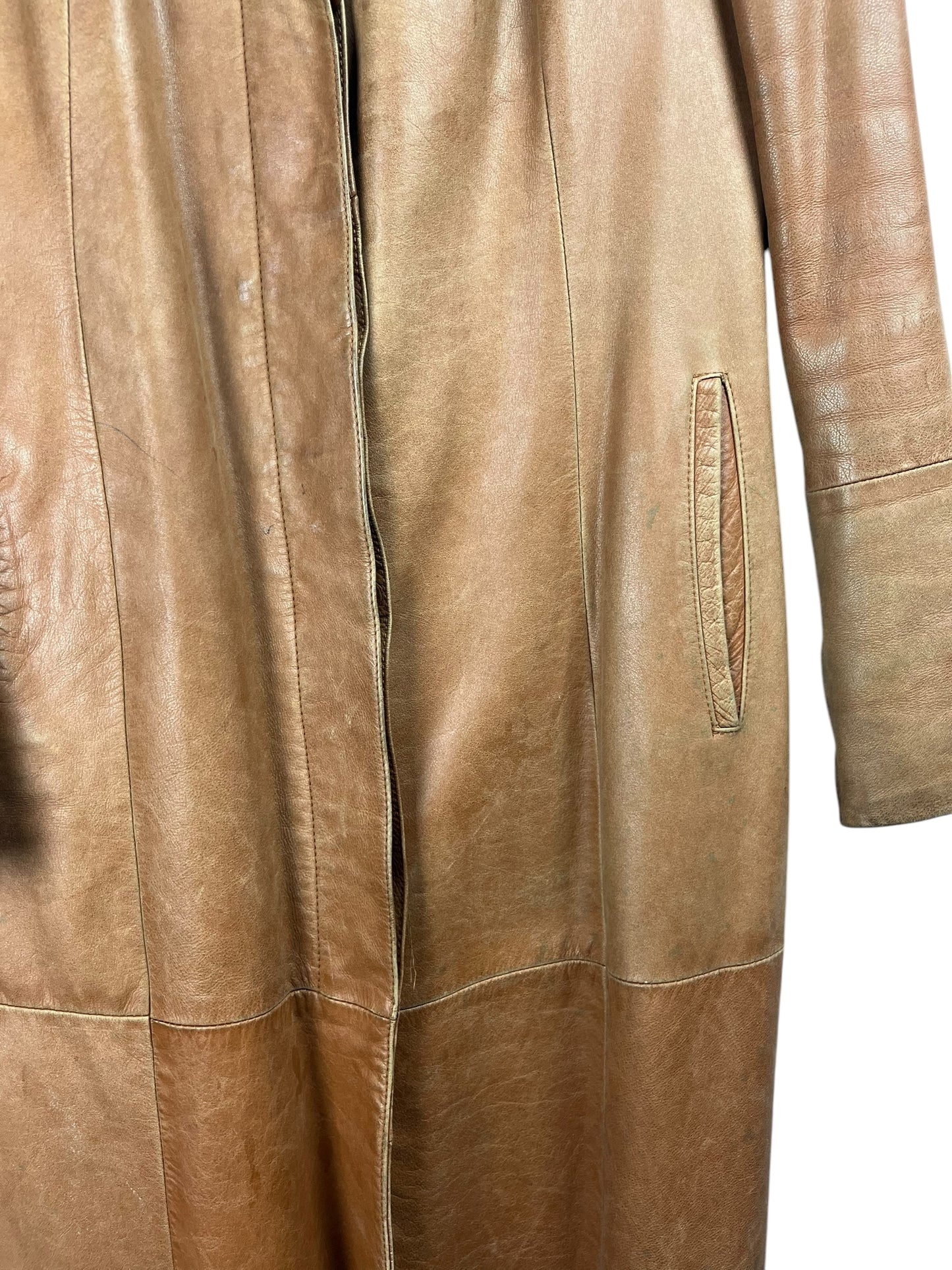 Sisley brown leather jacket UK10