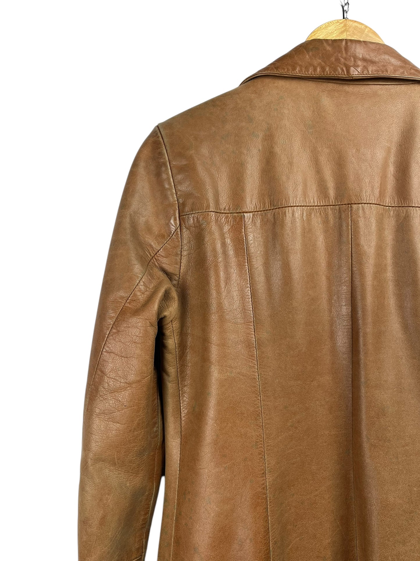 Sisley brown leather jacket UK10