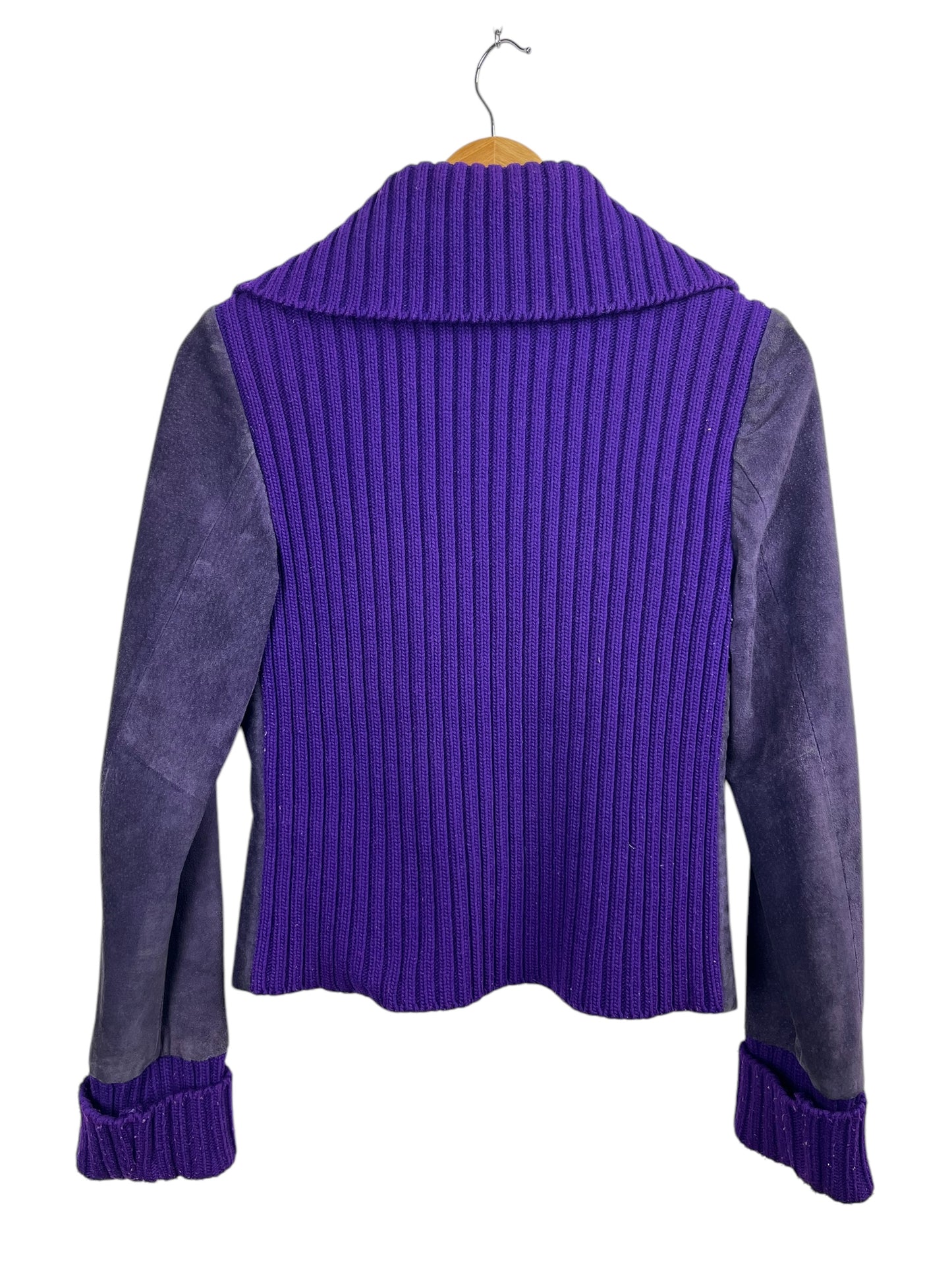 Sisley purple suede jacket Size XS