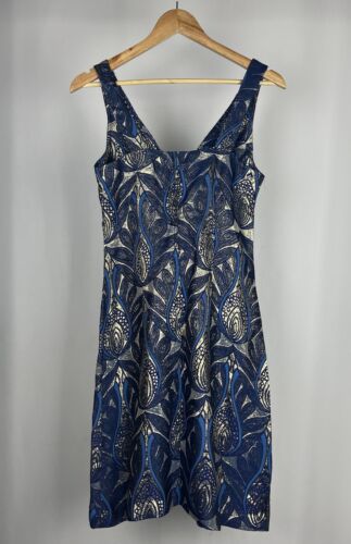 Unbranded blue mettalic dress Size UK 10