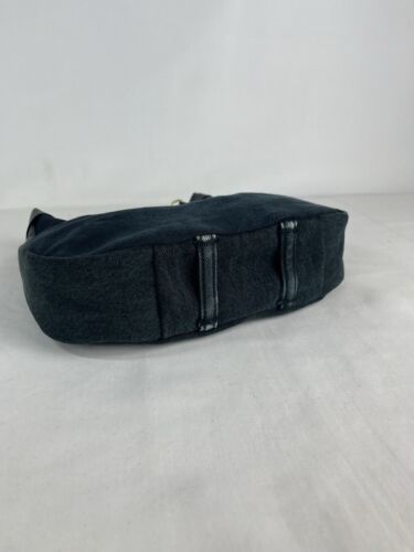 Halfmoon denim bag with chain handle made in UK