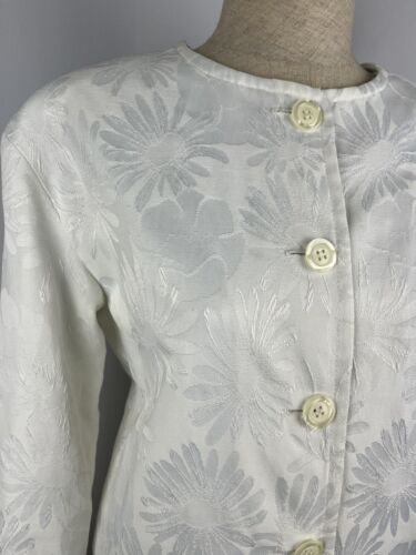 JEAN MUIR Authentic Jacquard Floral Blazer - Excellent Condition - Size M