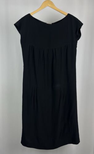 MIU MIU 100% silk black dress UK10