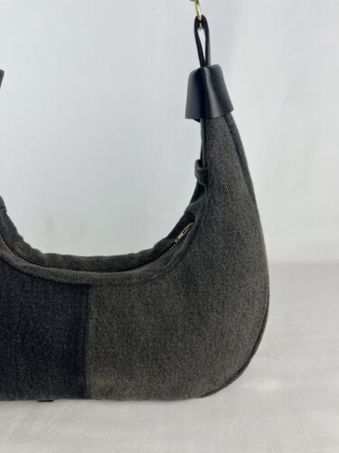 Halfmoon denim bag with chain handle made in UK