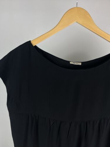 MIU MIU 100% silk black dress UK10