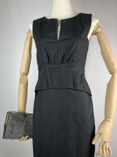 Schumacher Linen Black Dress with Zip - Size S - Great Condition