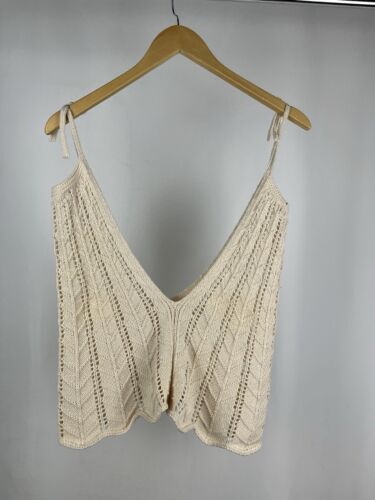 Unbranded knitted white vest top one size