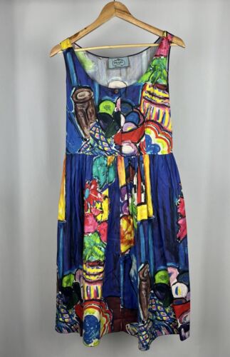 Prada bright print dress size 44 perfect condition