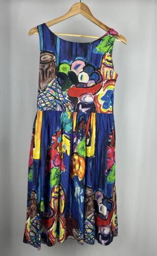 Prada bright print dress size 44 perfect condition