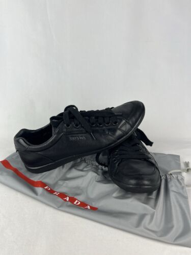 PRADA Leather Black trainers Size 7 - great condition