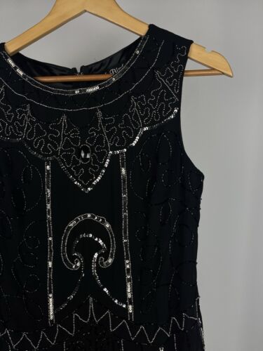 Lush Bird beaded black dress size 8 New with tag