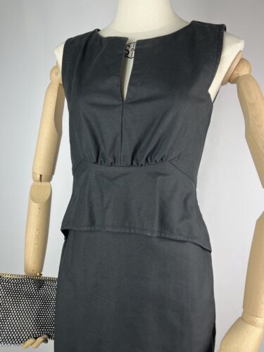 Schumacher Linen Black Dress with Zip - Size S - Great Condition