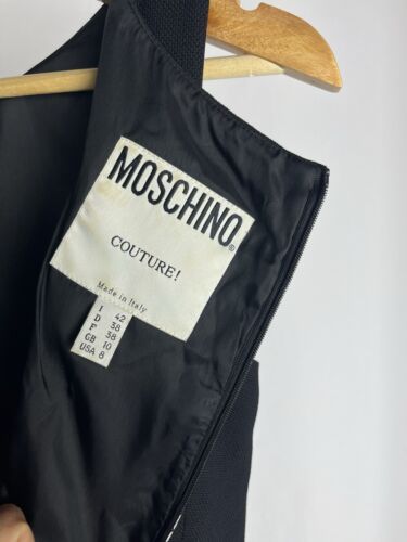 Moschino Couture! black dress UK10 Perfect condition