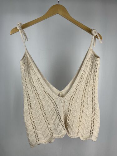 Unbranded knitted white vest top one size