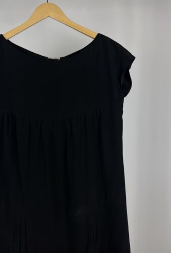 MIU MIU 100% silk black dress UK10