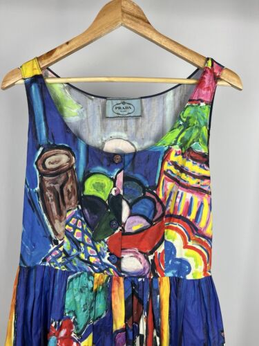 Prada bright print dress size 44 perfect condition