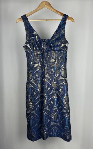 Unbranded blue mettalic dress Size UK 10