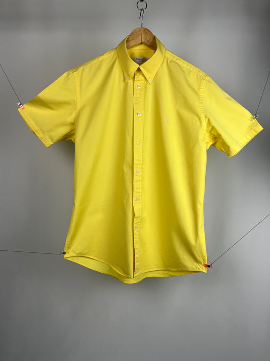 Yves Saint Laurent oversized yellow short sleeve shirt