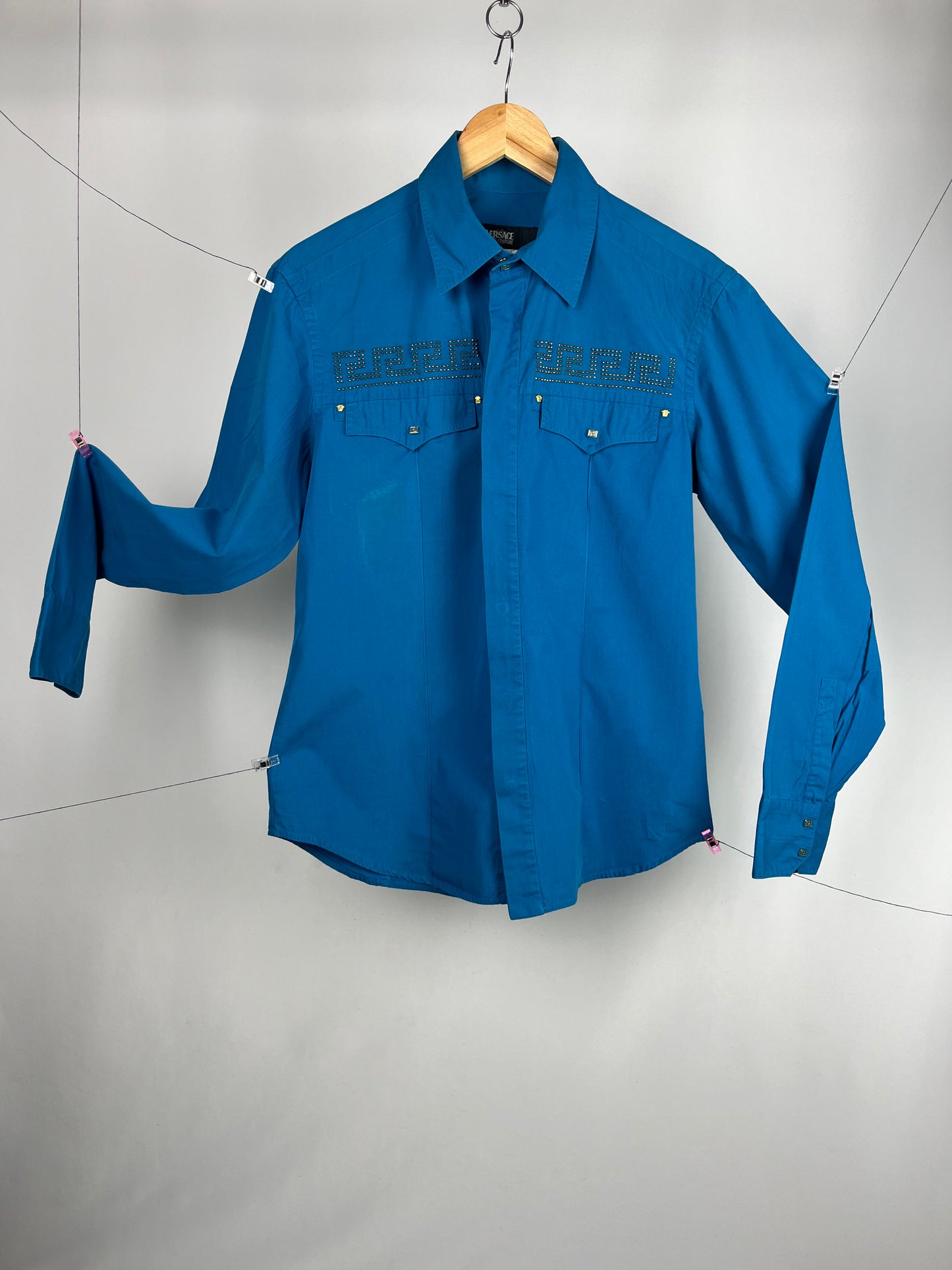 Versace Jeans Couture blue shirt with studs