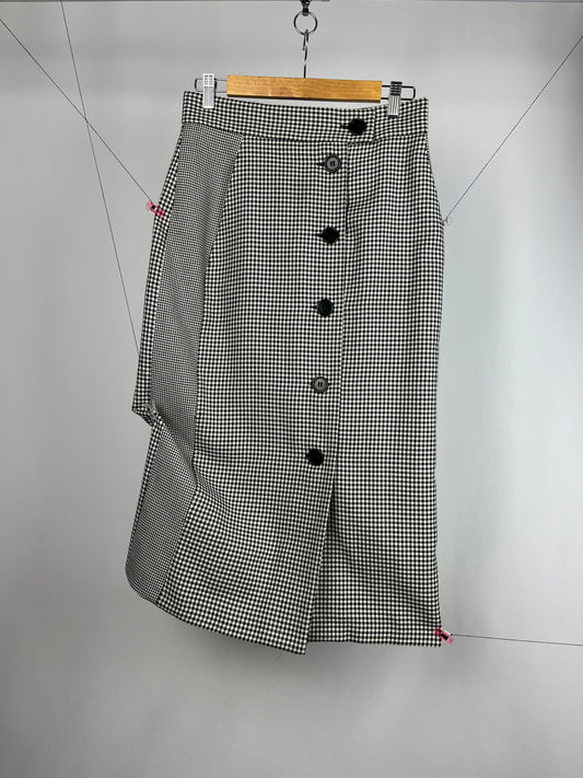 Tara Jarmon checkered pattern skirt with buttons