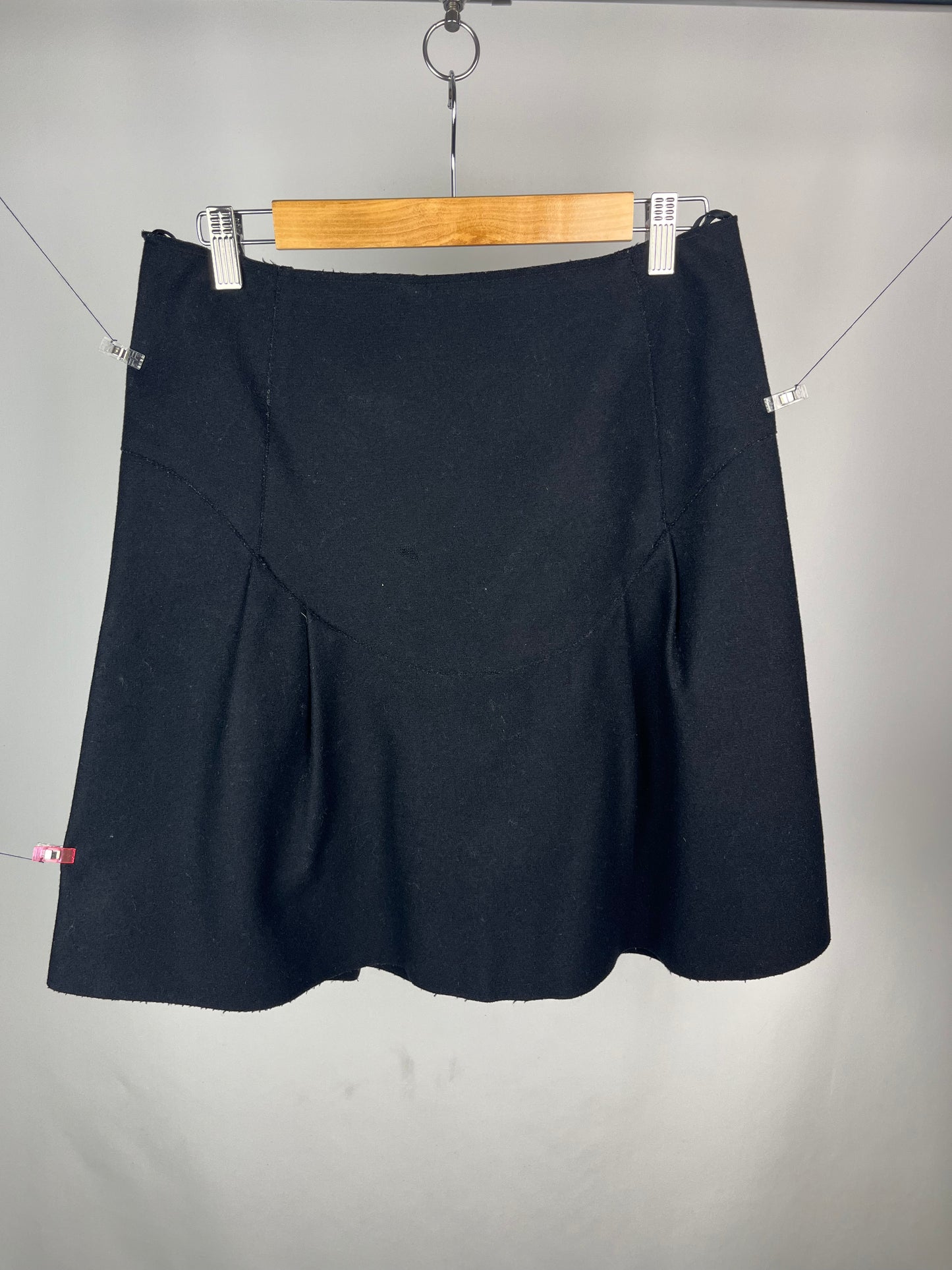 Miu Miu black low waist skirt