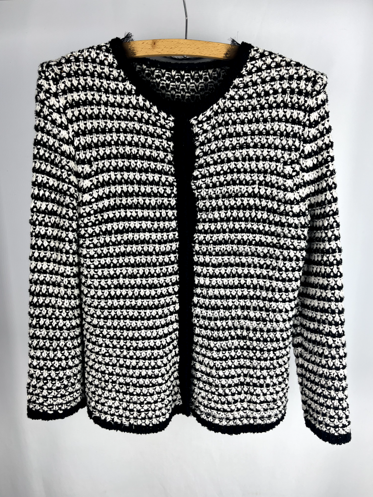 Black and white knitted jacket Size S Great condition