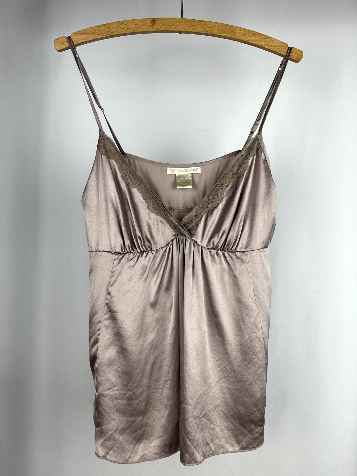 Gold Hawk grey camisole 100% silk size M