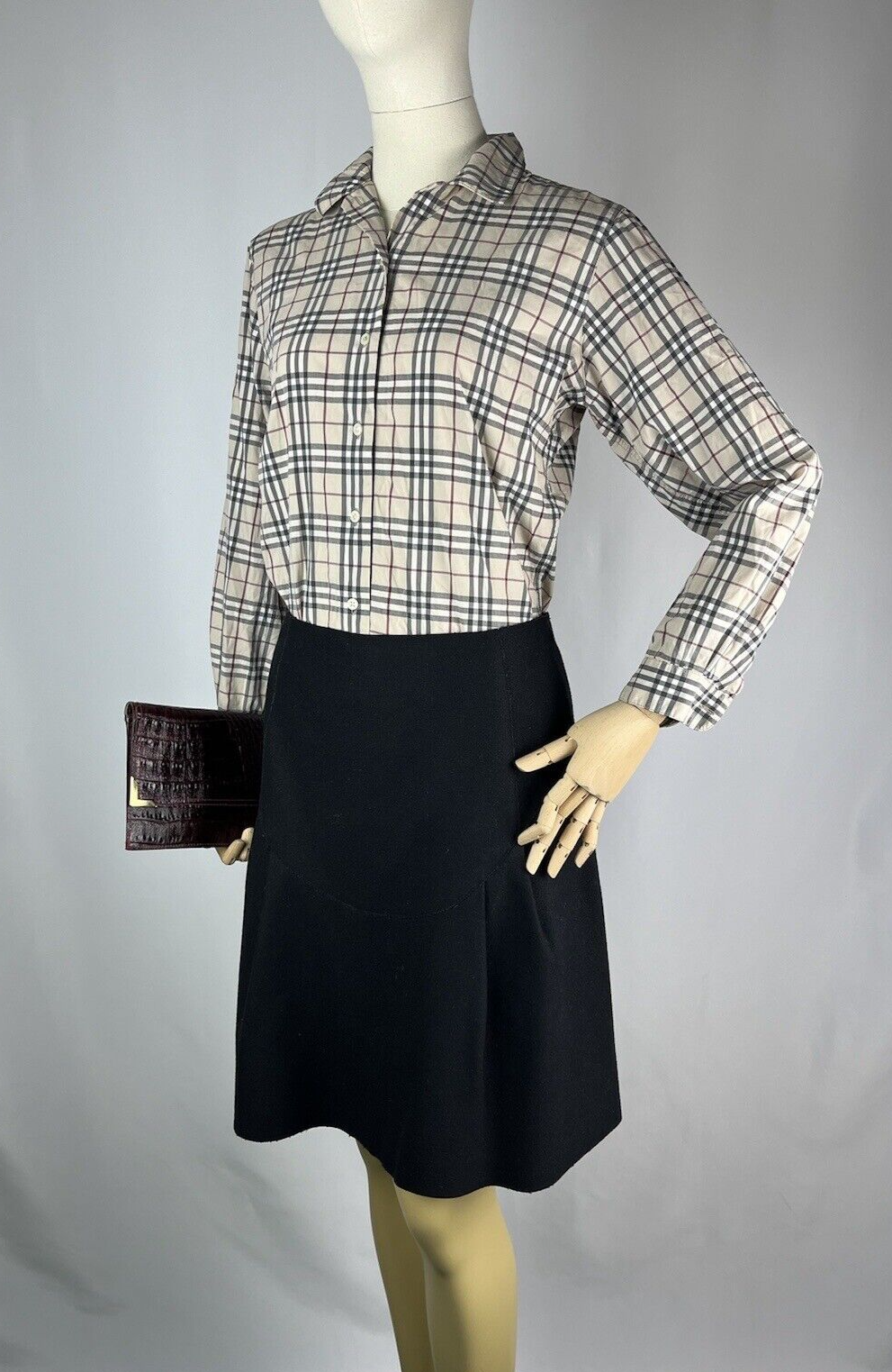 Miu Miu Wool Mini Skirt with Pleats - W30 L20 - Good Condition