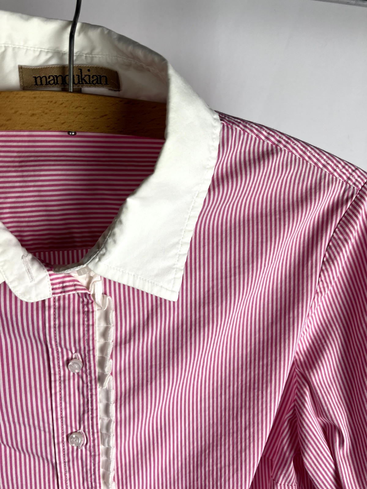 Manoukian striped pink shirt Size M