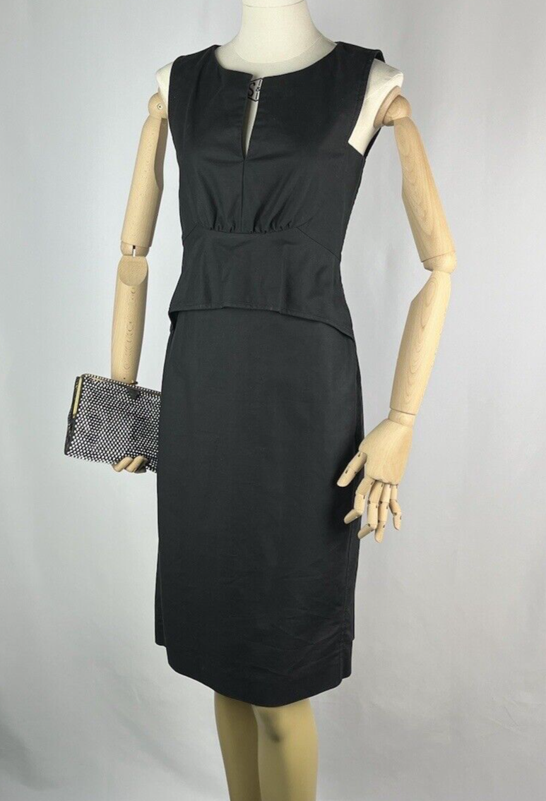 Schumacher Linen Black Dress with Zip - Size S - Great Condition