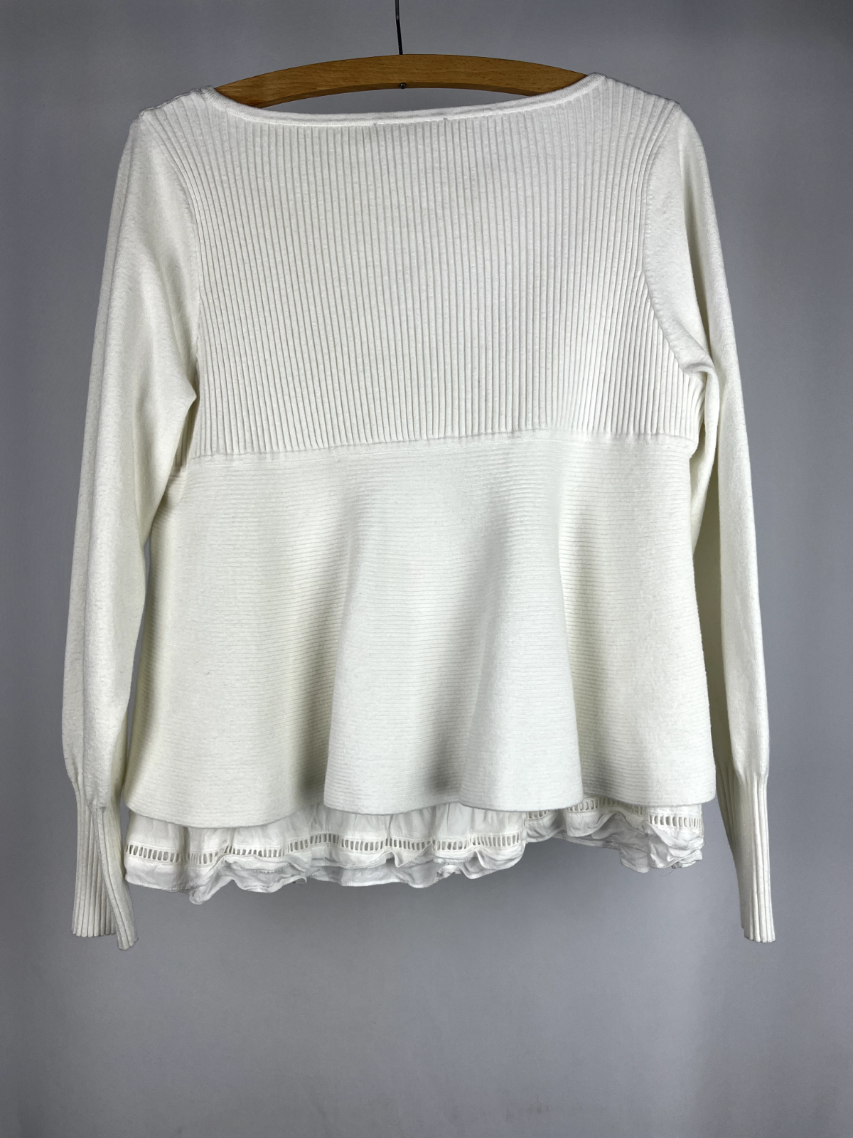 Mint Velvet White Long Sleeve Blouse Size 16