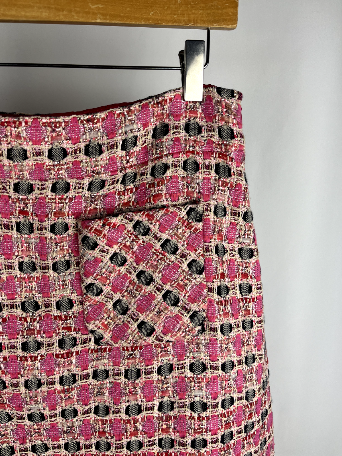 Jigsaw pink twill skirt W30 L21