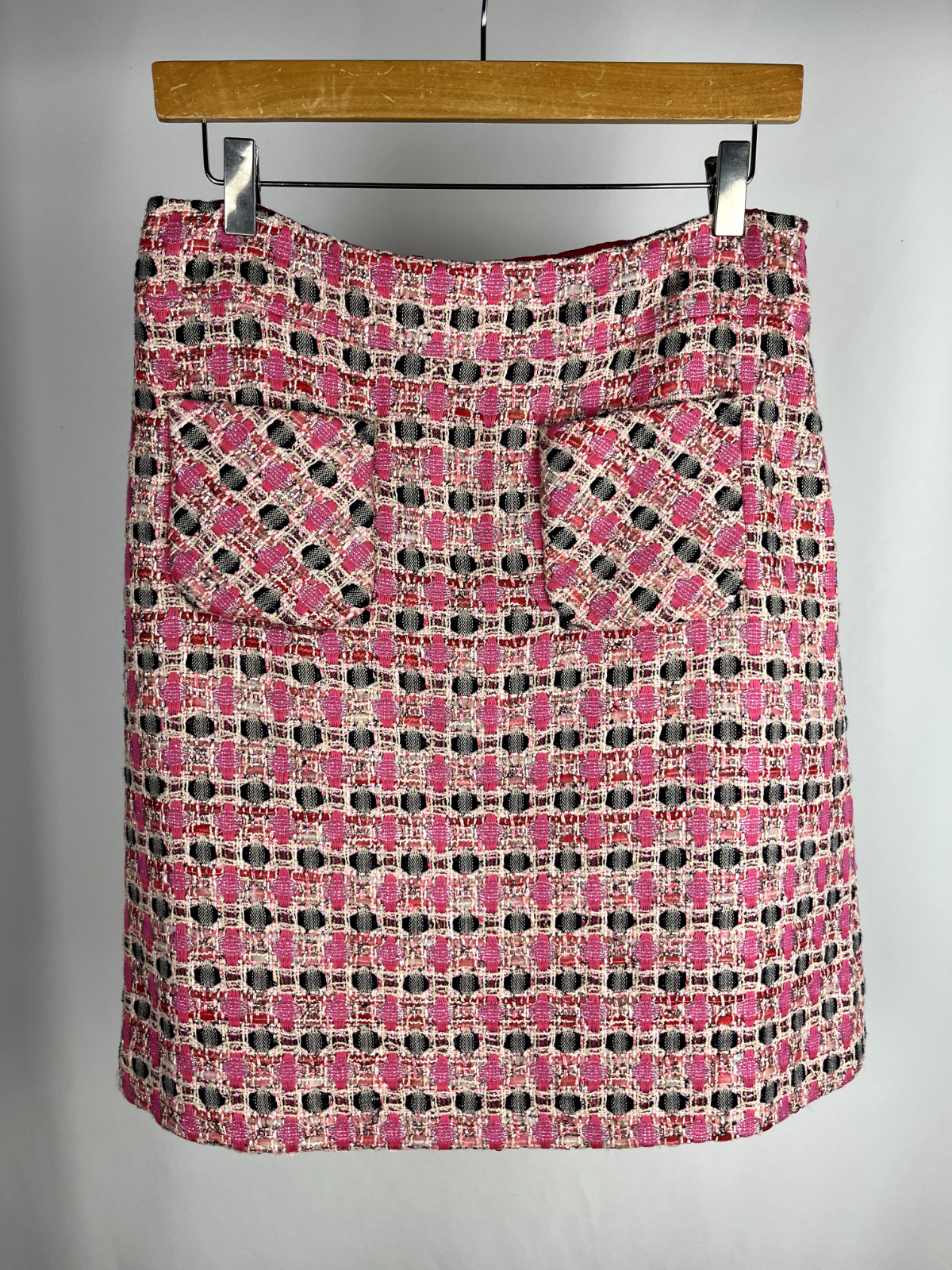 Jigsaw pink twill skirt W30 L21