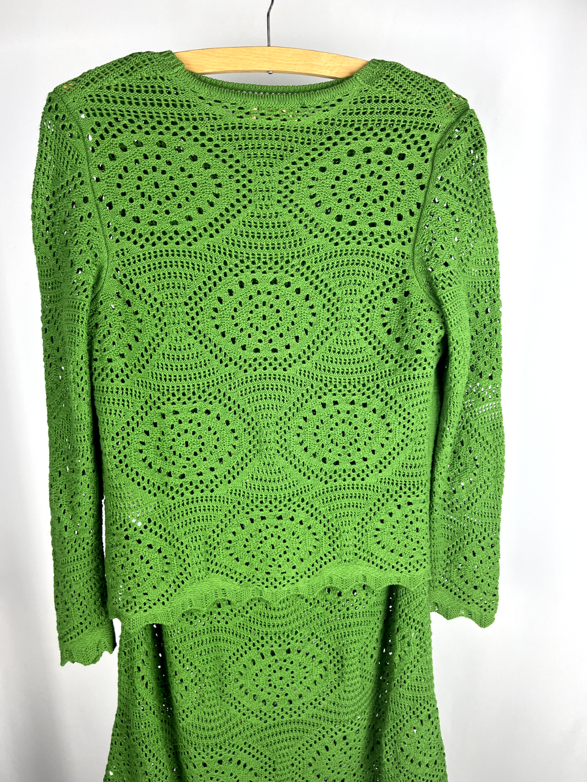 Falconeri green knitted dress + jacket Size M