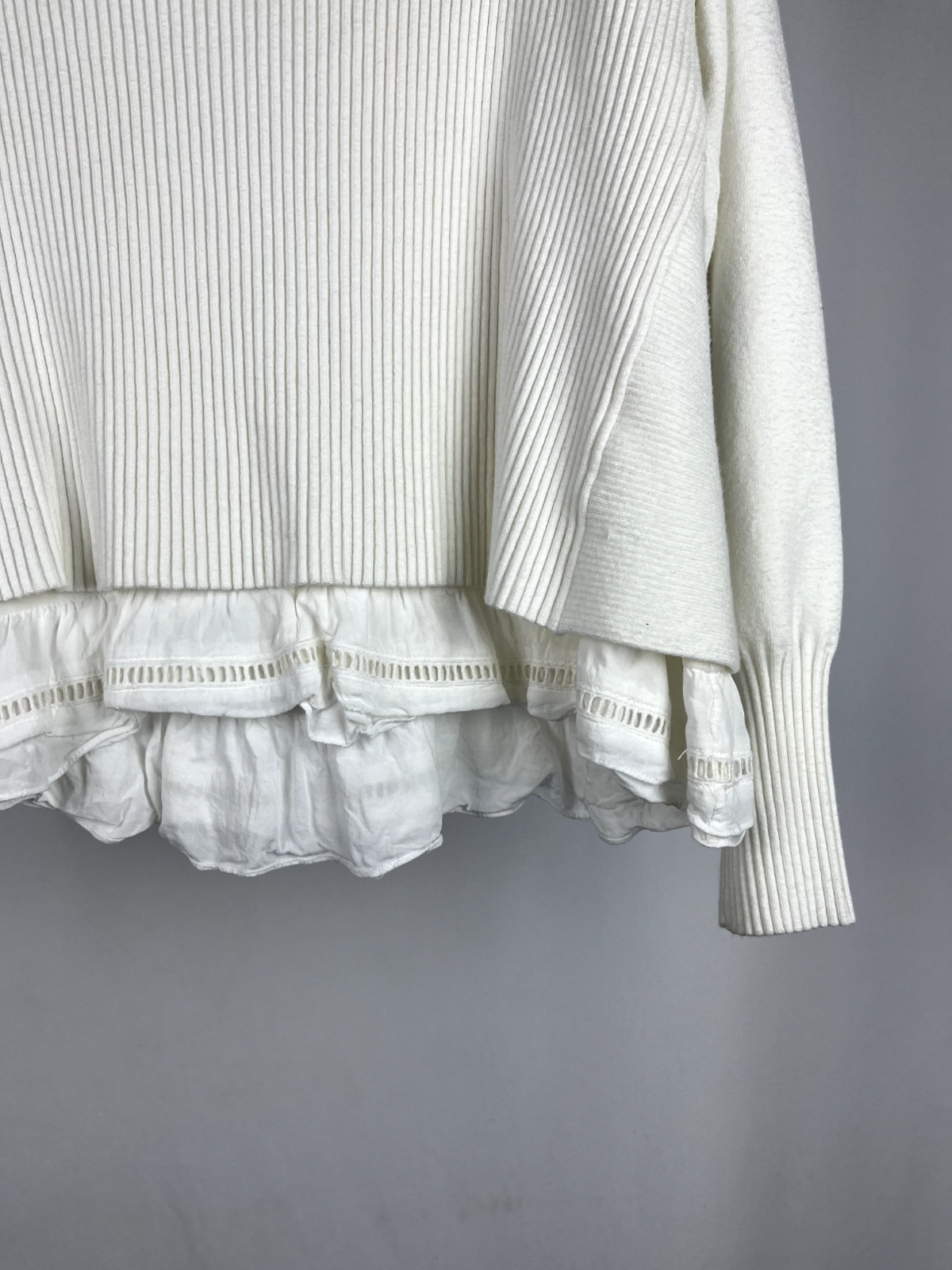 Mint Velvet White Long Sleeve Blouse Size 16