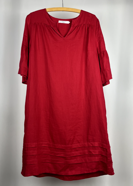 Pure Linen John Lewis red dress size 10