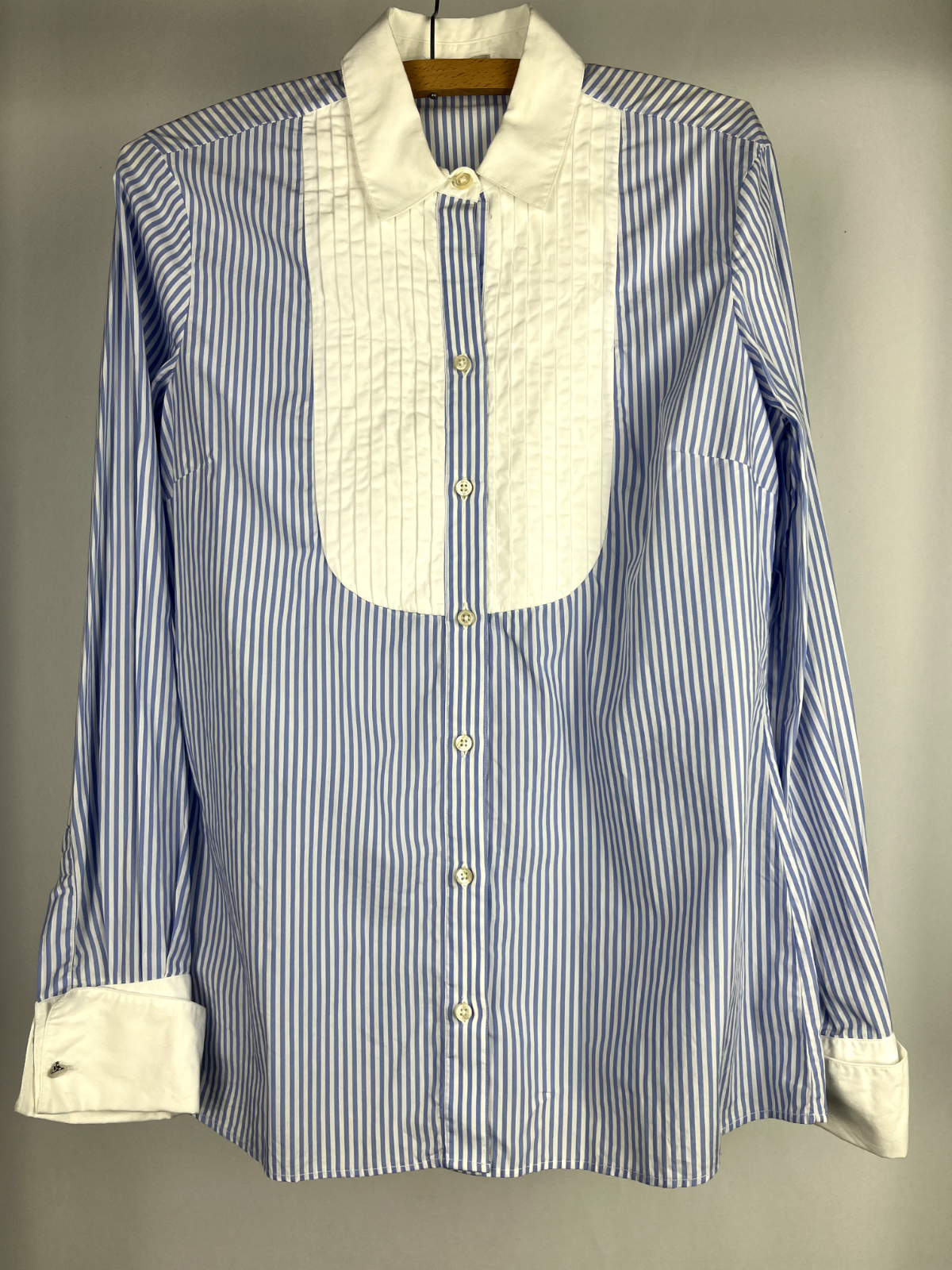 Massimo Dutti striped blue shirt 100% Cotton Size 40