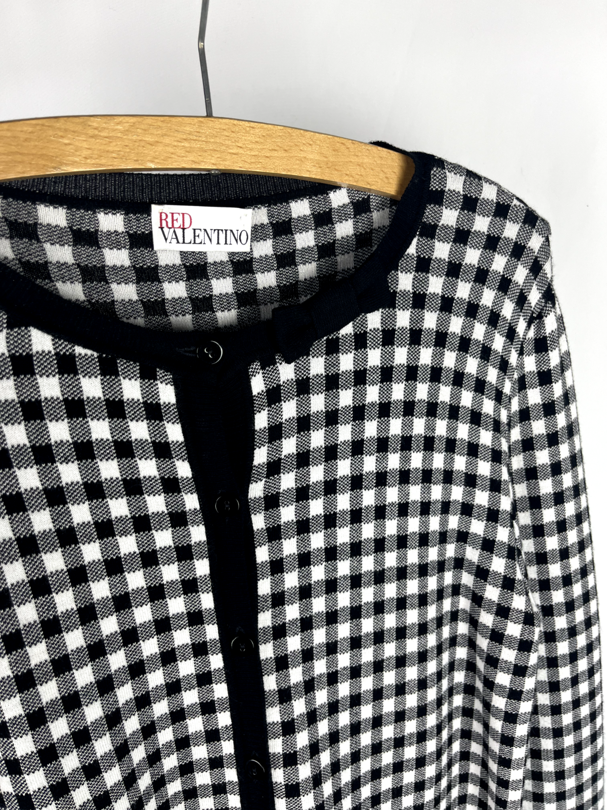 Red Valentino Gingham Print Jacket Size M perfect condition