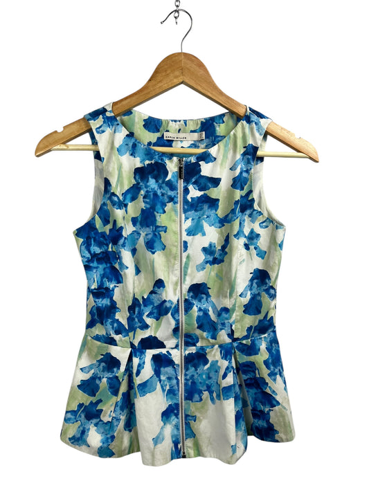 Karen Millen floral top with zip UK6