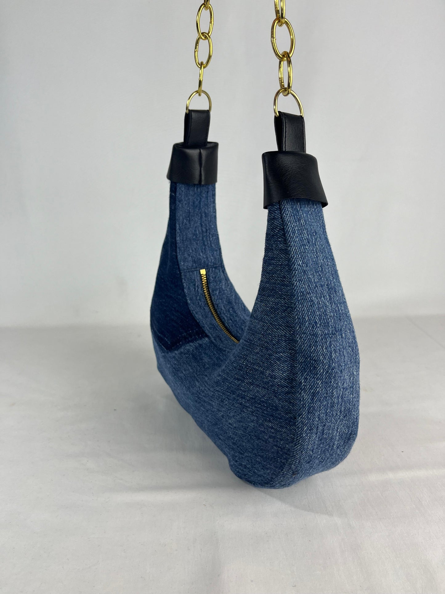 Mezzaluna Bluewave denim bag