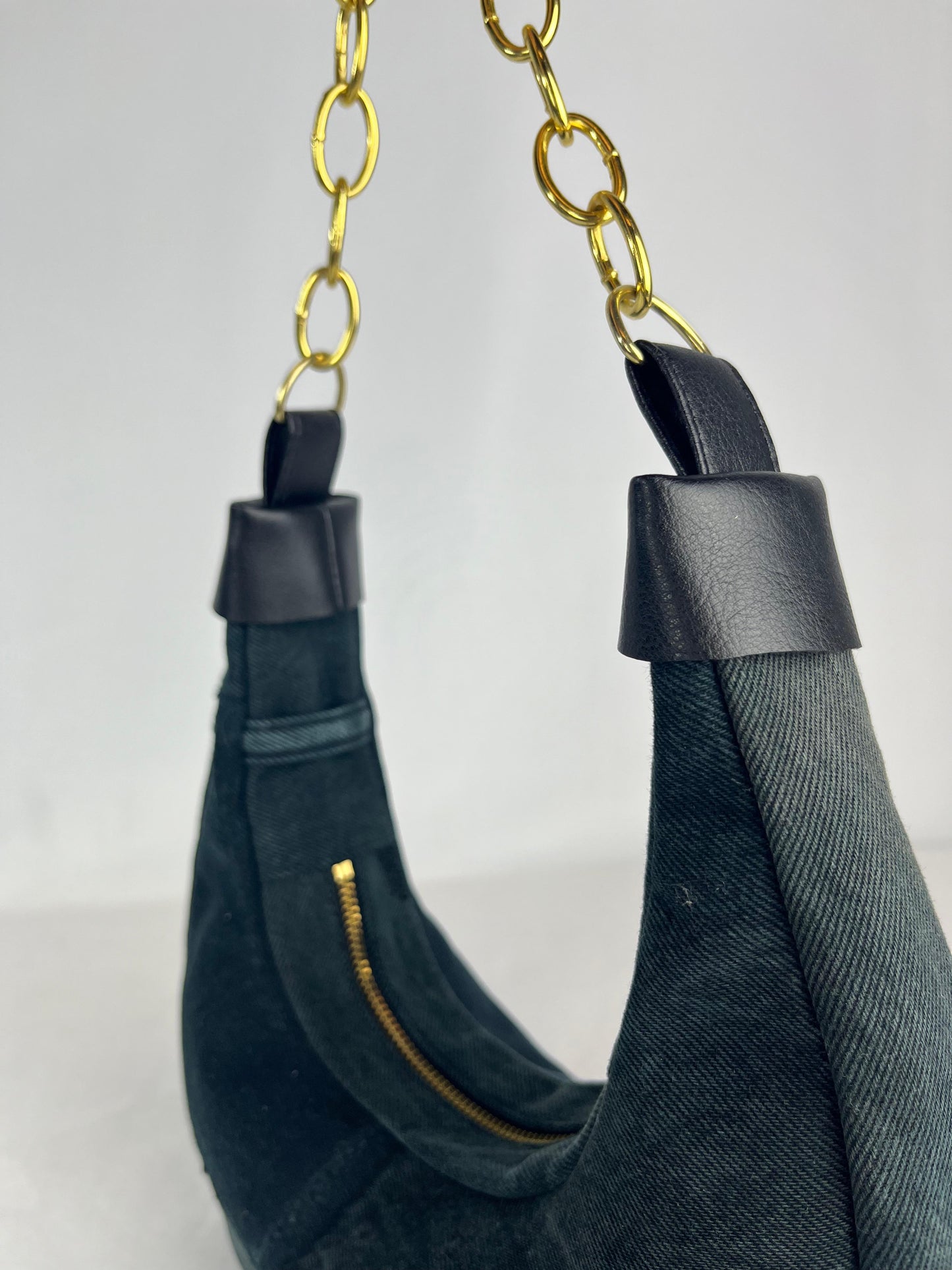 Mezzaluna DarkTwilight denim bag