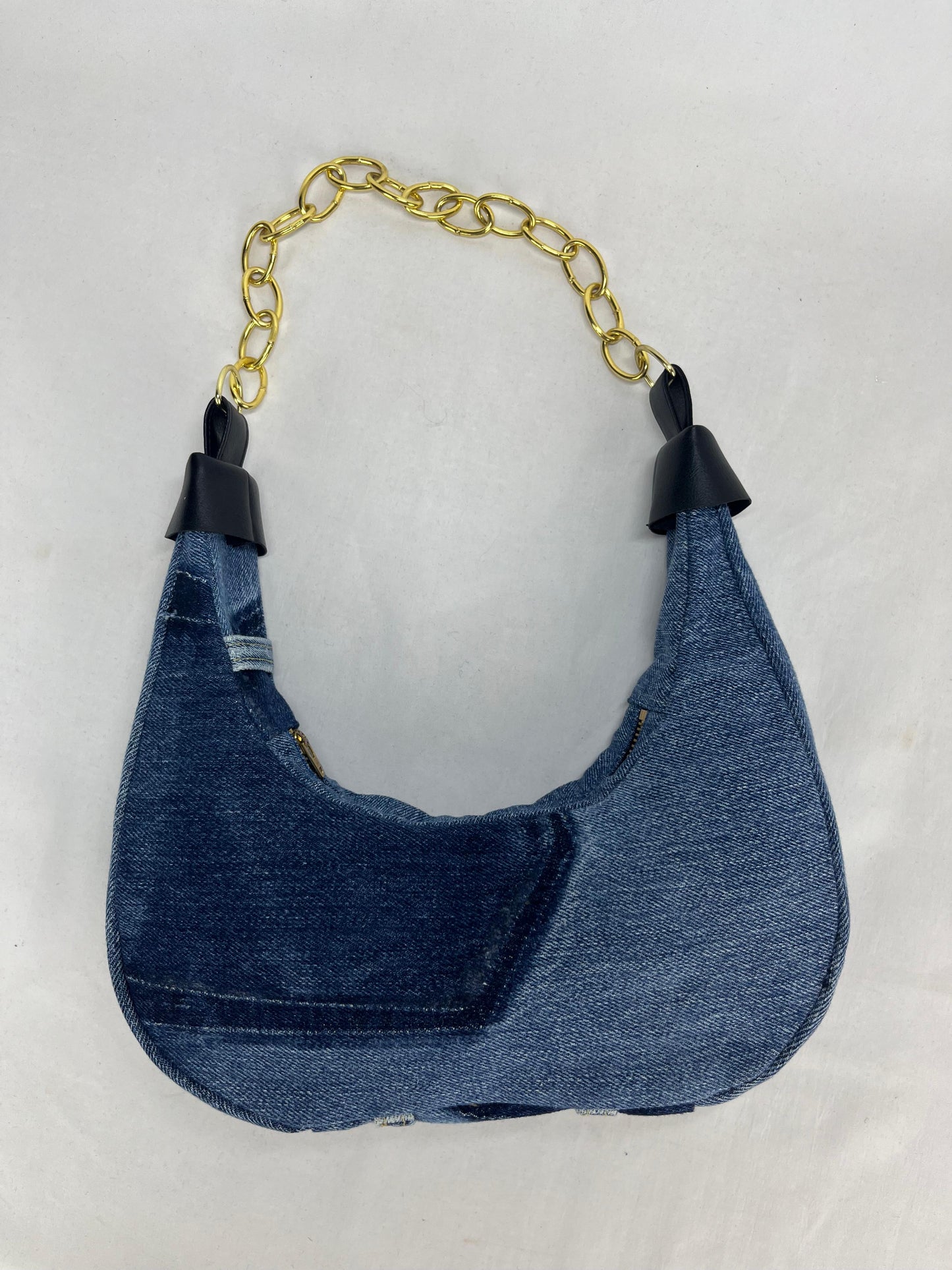 Mezzaluna Iceblue denim bag