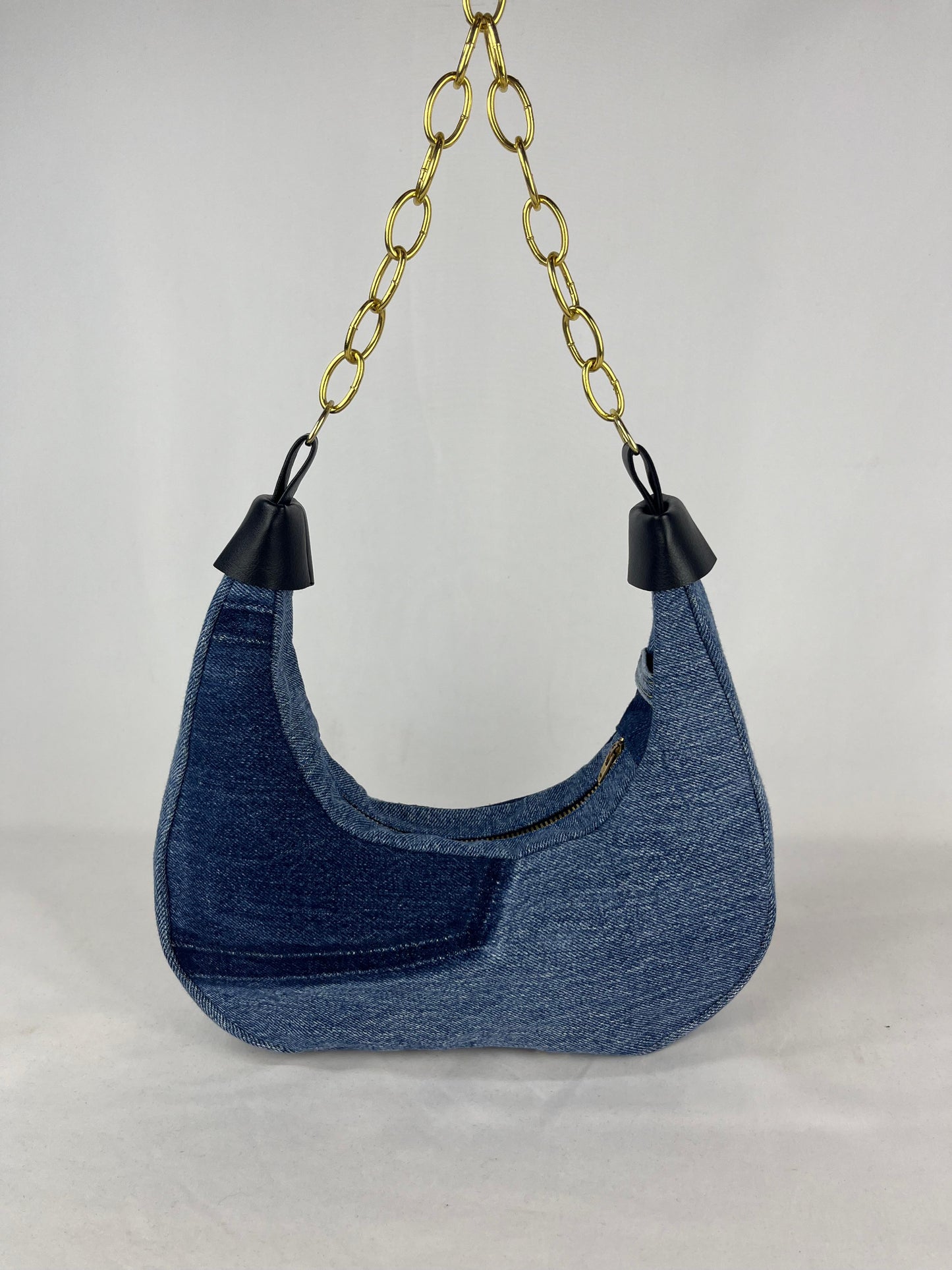 Mezzaluna Iceblue denim bag